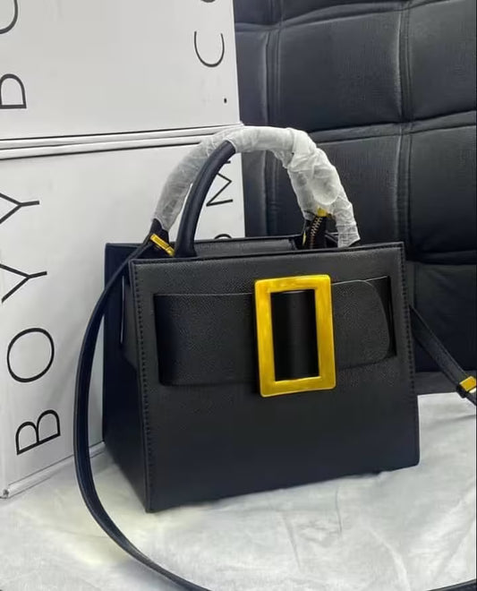 Structured Buckle Handbag