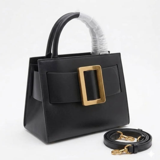 Structured Buckle Handbag