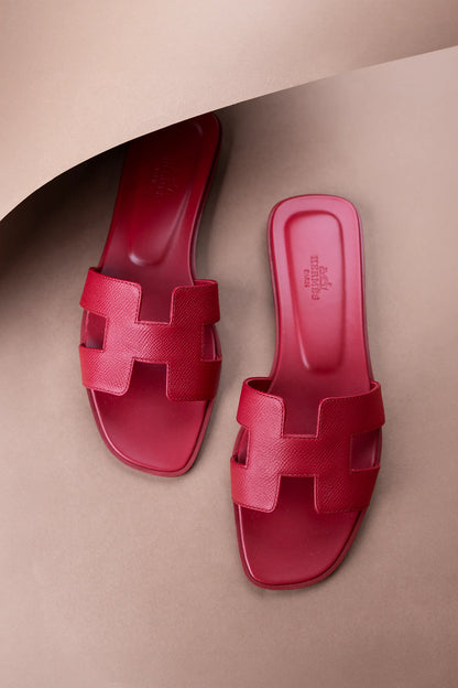 H-Strap Flat Leather Sandals