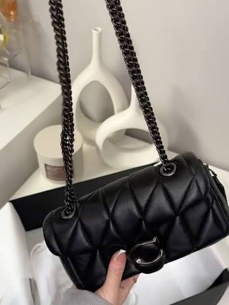 Crystal Slide Sandals & Quilted Crossbody Bag Set