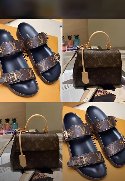 Monogram Mini Bag & Comfort Mules Set