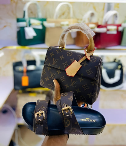 Monogram Mini Bag & Comfort Mules Set