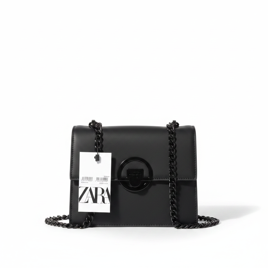 Mini Chain Crossbody Bag – Black