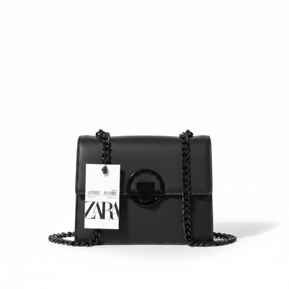 Mini Chain Crossbody Bag – Black