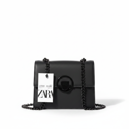 Mini Chain Crossbody Bag – Black