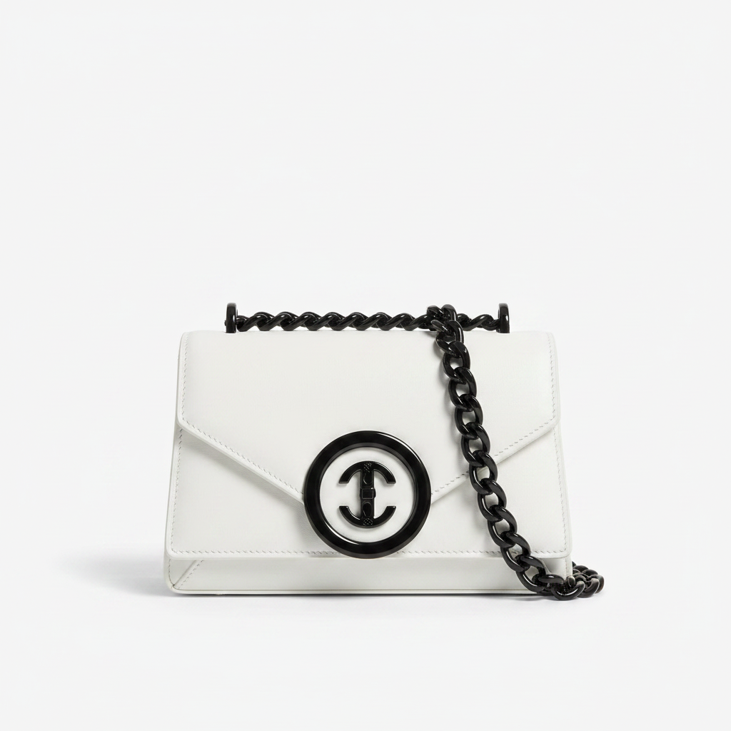 Mini Chain Crossbody Bag – White