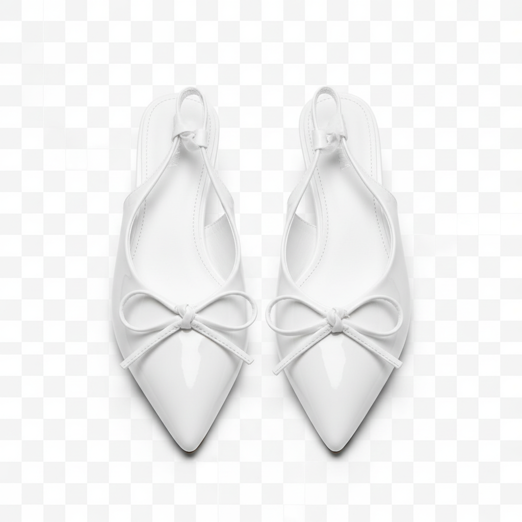 Amara Bow Flat Sandal - White