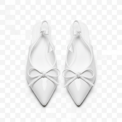 Amara Bow Flat Sandal - White