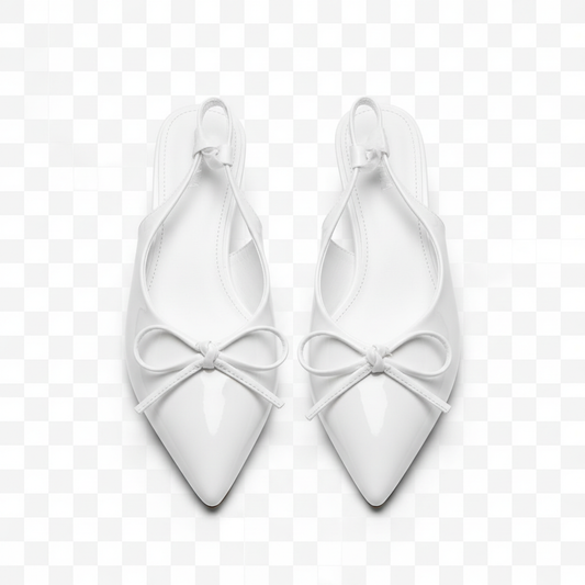 Amara Bow Flat Sandal - White