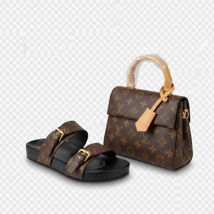 LV Monogram Sandals & Bag Combo
