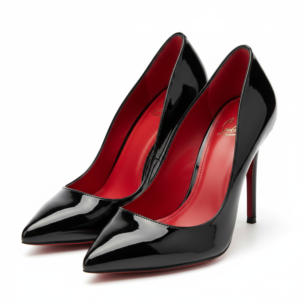 Patent Leather Stiletto Heels – Black