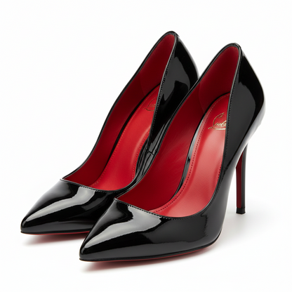 Patent Leather Stiletto Heels – Black